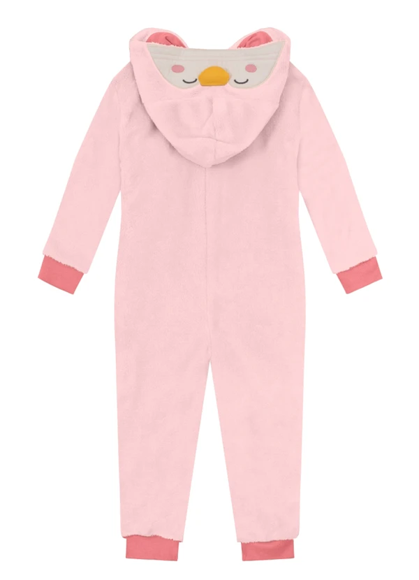 Brandili - Macacão Pijama Infantil Unissex Rosa 3