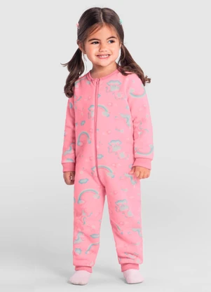 Brandili - Macacão Pijama Infantil Unissex SoftRosa - BRANDILI