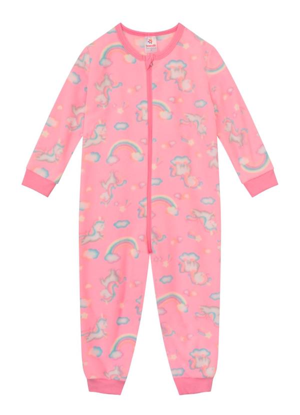 Brandili - Macacão Pijama Infantil Unissex SoftRosa 2