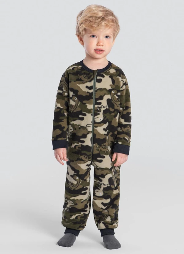 Brandili - Macacão Pijama Infantil Unissex SoftVerde