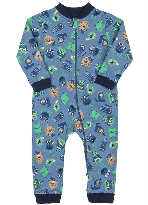 Up Baby - Macacão Pijama Menino Azul