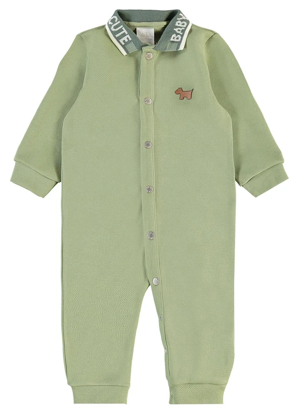 Pulla Bulla - Macacão Piqueton Fit Verde