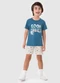 Malwee Kids - Pijama 3 Peças Brilha no Escuro Off White  - variação: Azul Petróleo