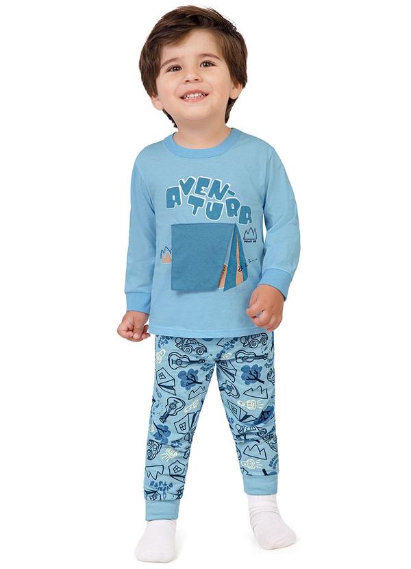 Malwee Kids - Pijama Aventura Brilha no Escuro Azul