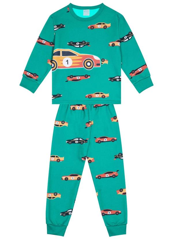Kyly - Pijama Brilha no Escuro Infantil Menino Verde