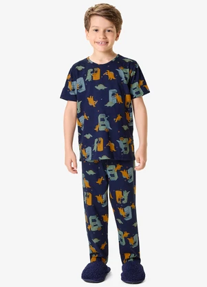 Rovi Kids - Pijama Camiseta com Alça Infantil Azul - ROVI KIDS