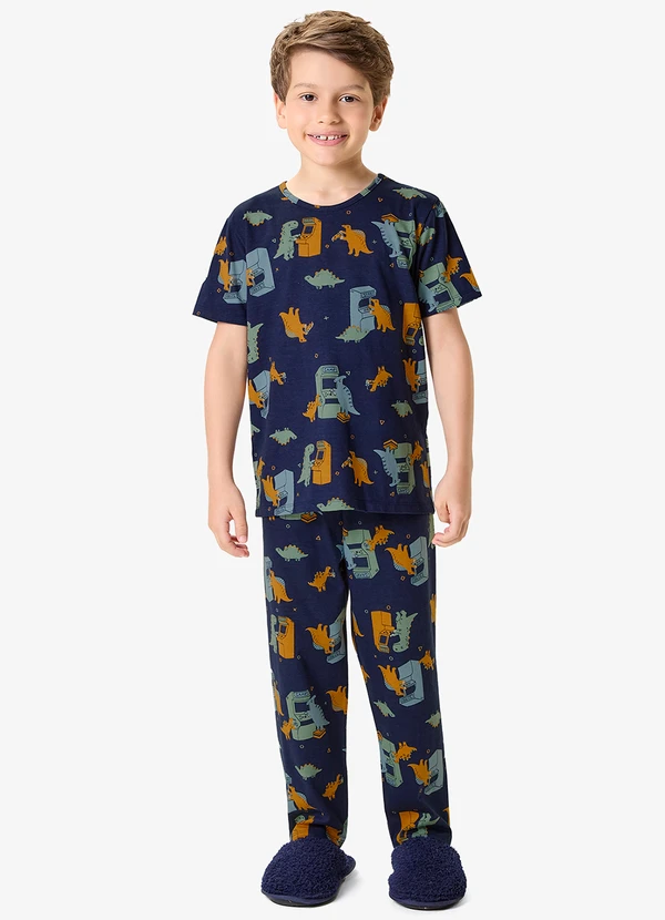 Rovi Kids - Pijama Camiseta com Alça Infantil Azul