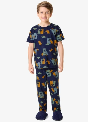Rovi Kids - Pijama Camiseta com Alça Infantil Azul - ROVI KIDS