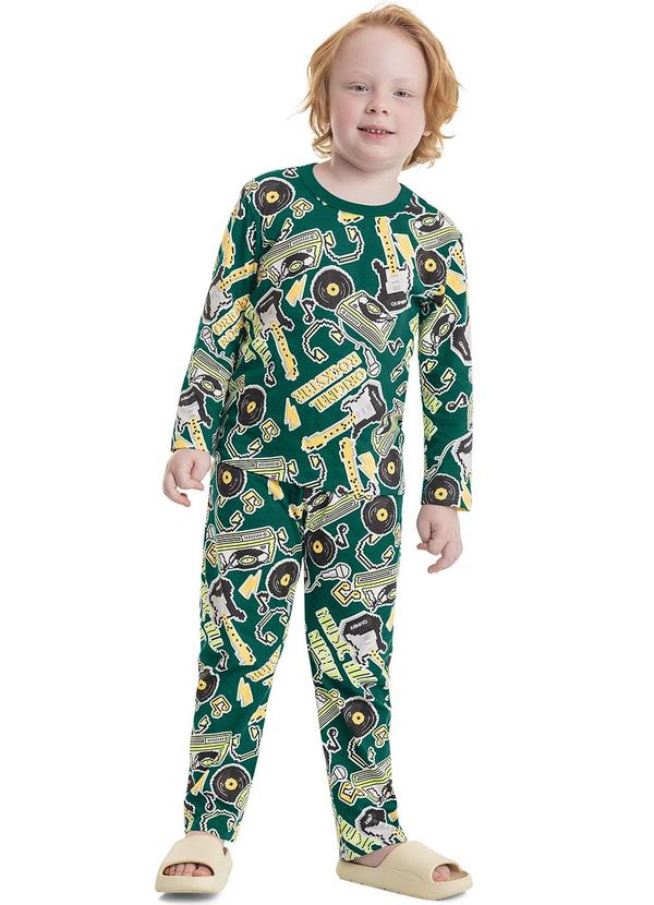 Quimby - Pijama Camiseta e Calça Infantil Verde