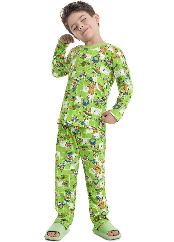 Quimby - Pijama Camiseta e Calça Infantil Verde