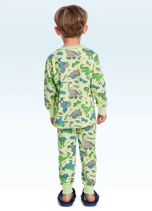 Fakini Kids - Pijama Camiseta Manga Longa e Calça Verde - FAKINI KIDS
