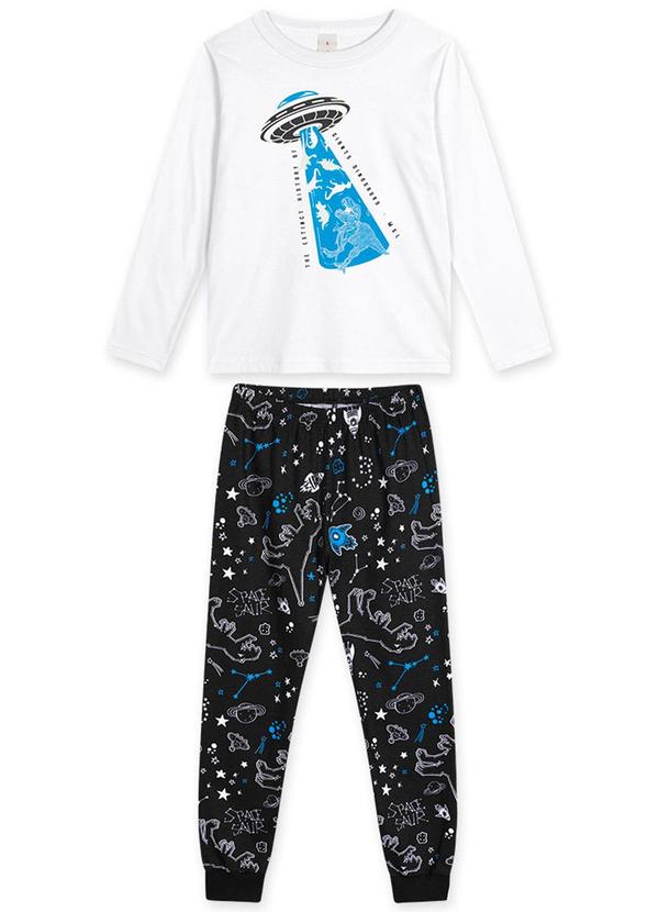 Marisol - Pijama Dinossauro Longo Brilha no Escuro com Aroma