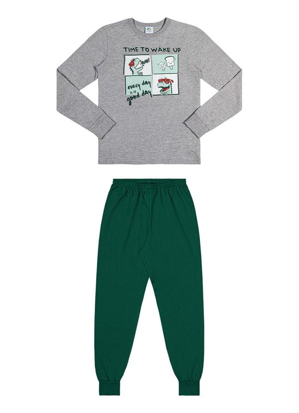 Alenice - Pijama Dinossauros Divertidos Menino Cinza
