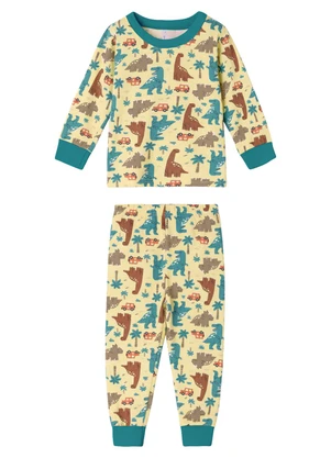 Malwee Kids - Pijama Dinossauros que Brilha Amarelo Manteiga - MALWEE KIDS