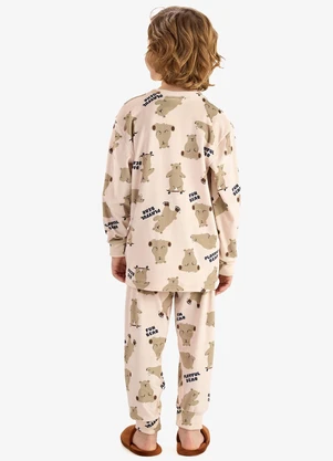 Rovi Kids - Pijama em Fleece Comfort Bege - ROVI KIDS