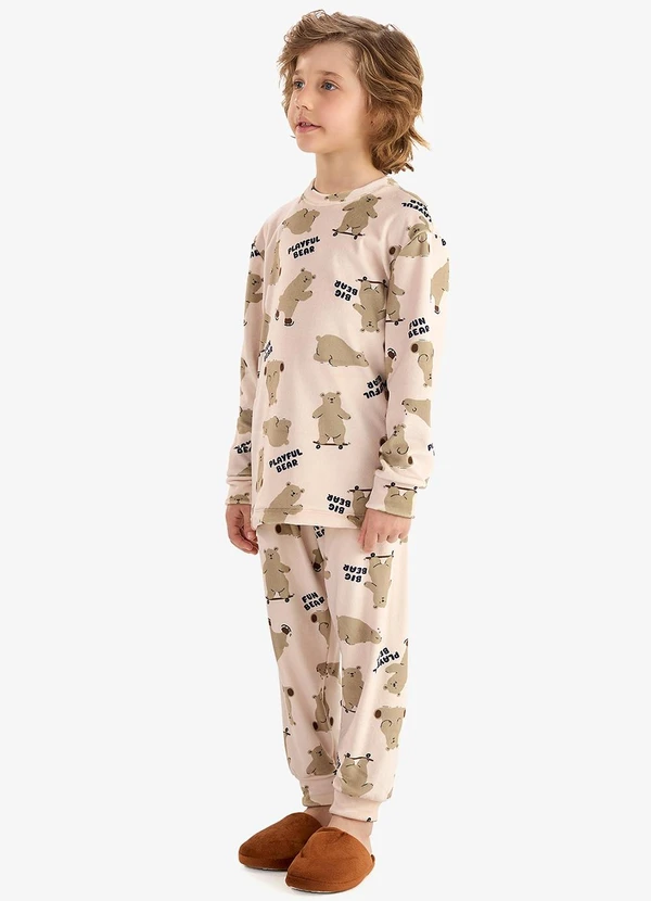 Rovi Kids - Pijama em Fleece Comfort Bege 3