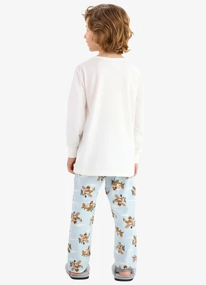 Rovi Kids - Pijama em Meia Malha Bege - ROVI KIDS