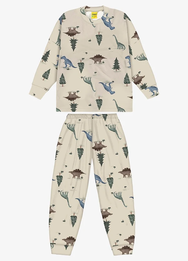 Rovi Kids - Pijama em Pelo Fleece Bege