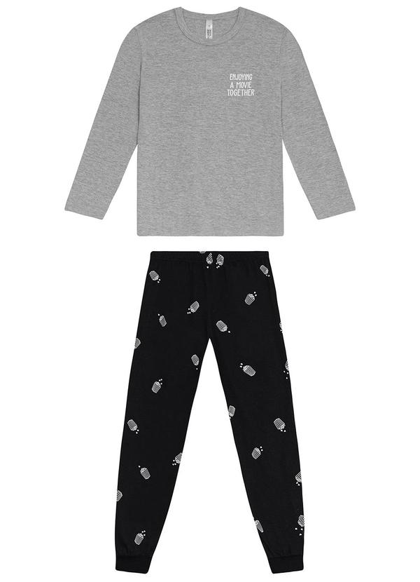 Malwee - Pijama Enjoying a Movie Together Cinza 4