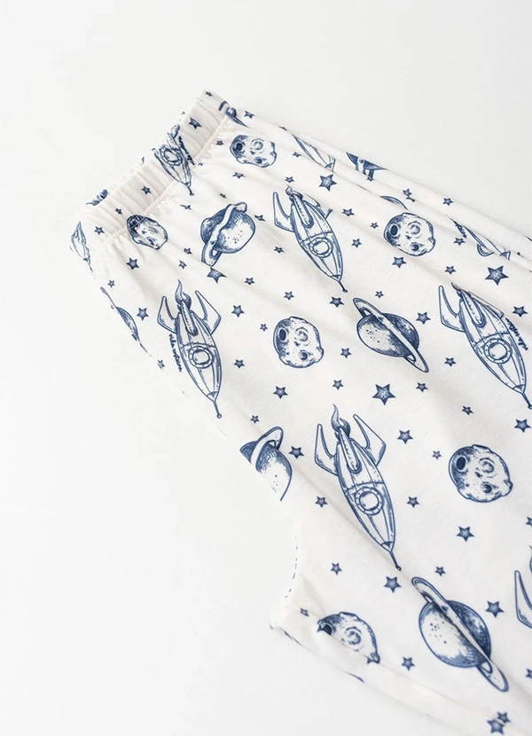 Vida Costeira - Pijama Infantil Bolsinho Estampado Marinho 6