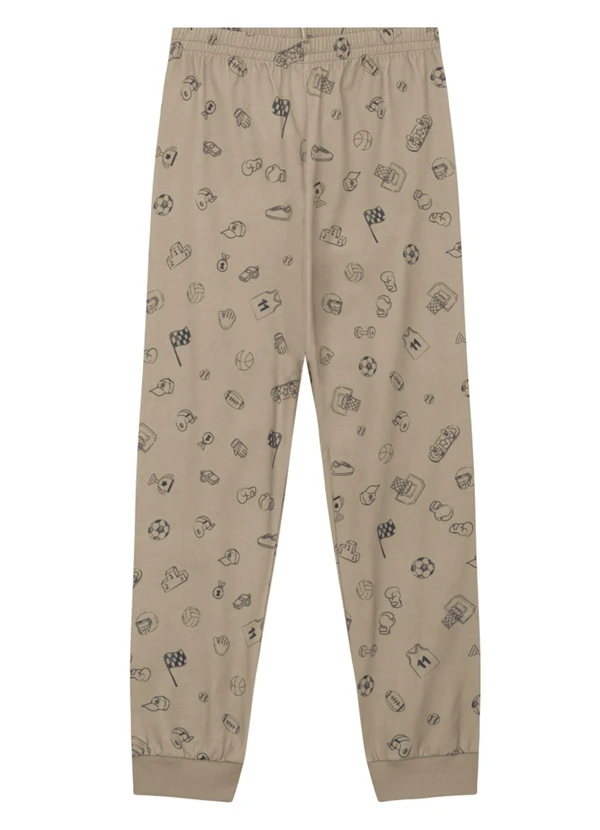 Brandili - Pijama Infantil Brilha no Escuro Marrom 6