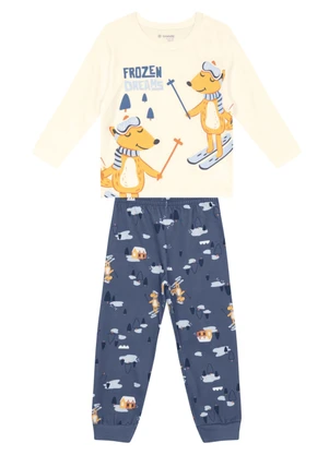 Brandili - Pijama Infantil Brilha no Escuro Natural - BRANDILI