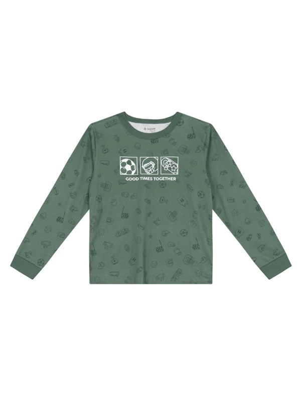 Brandili - Pijama Infantil Brilha no Escuro Verde 3