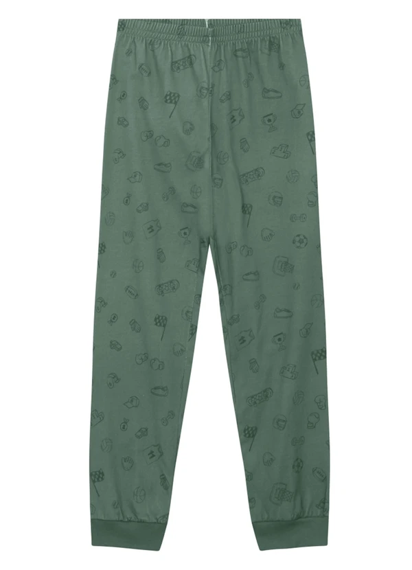 Brandili - Pijama Infantil Brilha no Escuro Verde 5
