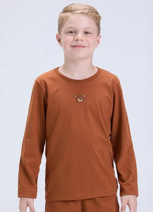 Vida Costeira - Pijama Infantil de Inverno Ursinho Caramelo - VIDA COSTEIRA