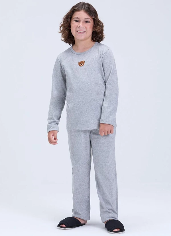 Vida Costeira - Pijama Infantil de Inverno Ursinho Mescla 1