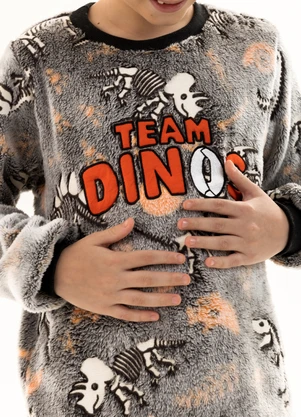 Magicamente Kids - Pijama Infantil em Fleece Masculino - Time Jurássico - MAGICAMENTE KIDS