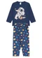 Atelie da Crianca - Pijama Infantil Inverno Astronauta Preto - variação: Azul