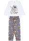 Atelie da Crianca - Pijama Infantil Inverno Astronauta Preto - variação: Branco