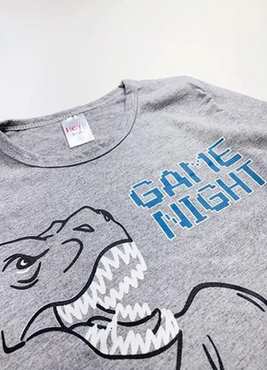 Atelie da Crianca - Pijama Infantil Inverno Game Night Cinza - ATELIE DA CRIANCA