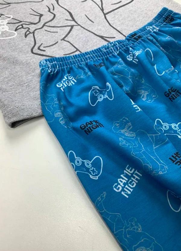 Atelie da Crianca - Pijama Infantil Inverno Game Night Cinza 3