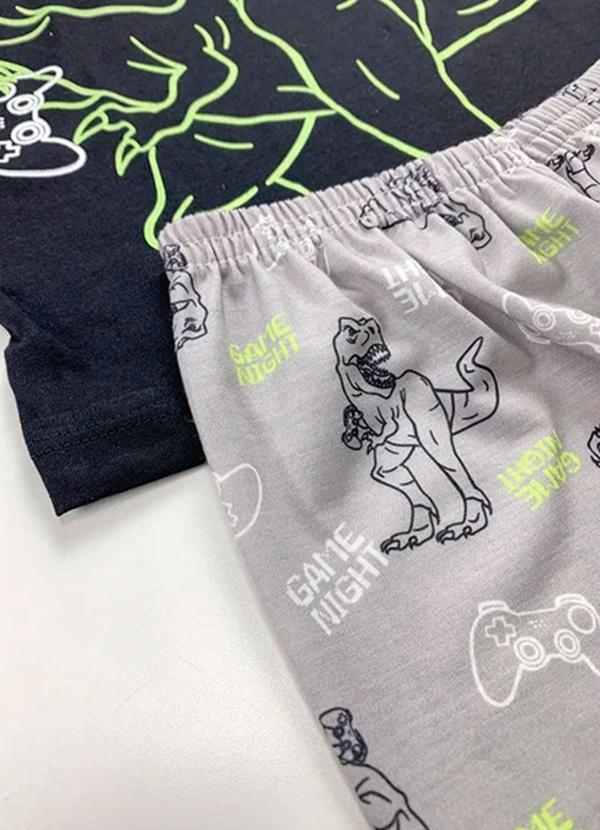 Atelie da Crianca - Pijama Infantil Inverno Game Night Preto 3