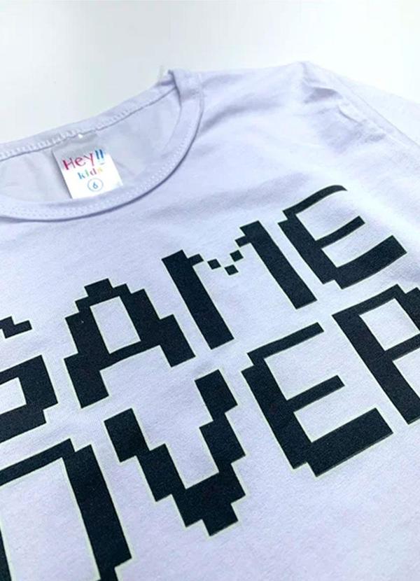 Atelie da Crianca - Pijama Infantil Inverno Game Over Branco 2