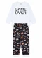 Atelie da Crianca - Pijama Infantil Inverno Game Over Branco - variação: Branco