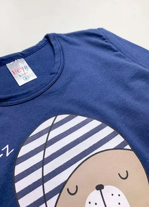 Atelie da Crianca - Pijama Infantil Inverno Good Night Azul - ATELIE DA CRIANCA