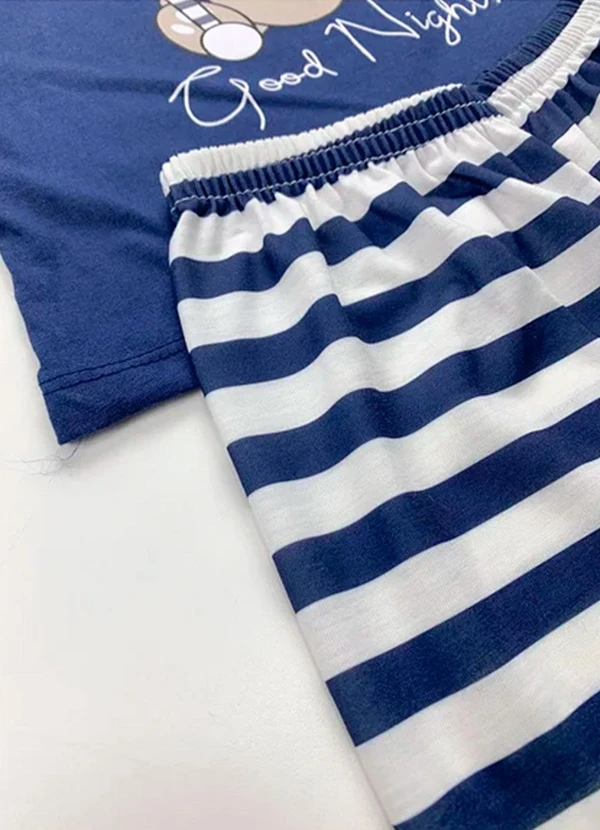 Atelie da Crianca - Pijama Infantil Inverno Good Night Azul 3