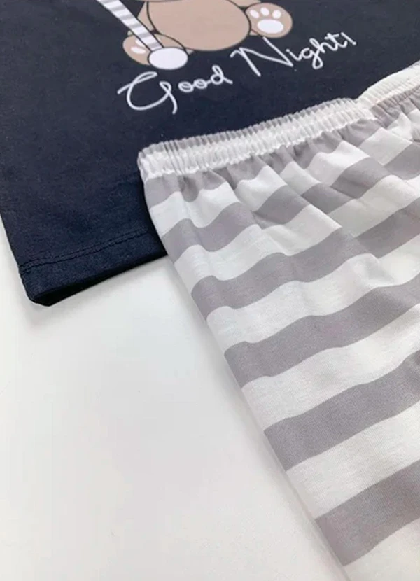 Atelie da Crianca - Pijama Infantil Inverno Good Night Preto 3