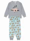 Atelie da Crianca - Pijama Infantil Inverno Preguiça Branco - variação: Cinza