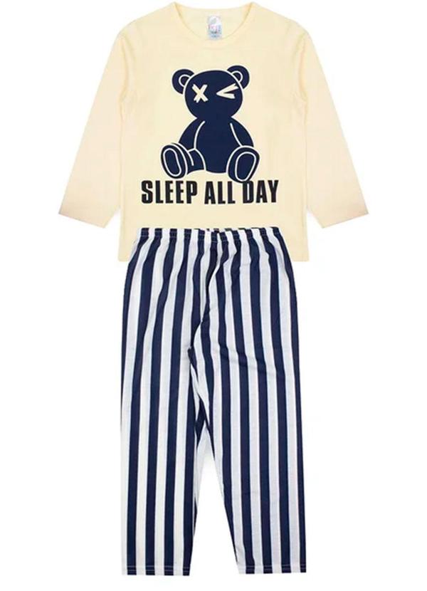 Atelie da Crianca - Pijama Infantil Inverno Sleep All Day Amarelo
