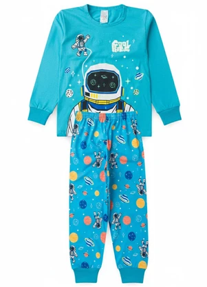 Atelie da Crianca - Pijama Infantil Masculino Astronauta Azul - ATELIE DA CRIANCA