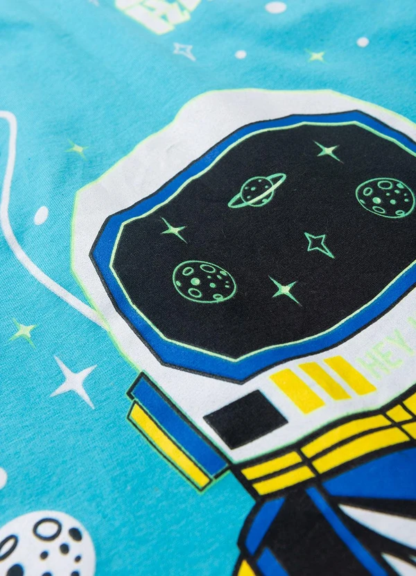Atelie da Crianca - Pijama Infantil Masculino Astronauta Azul 2