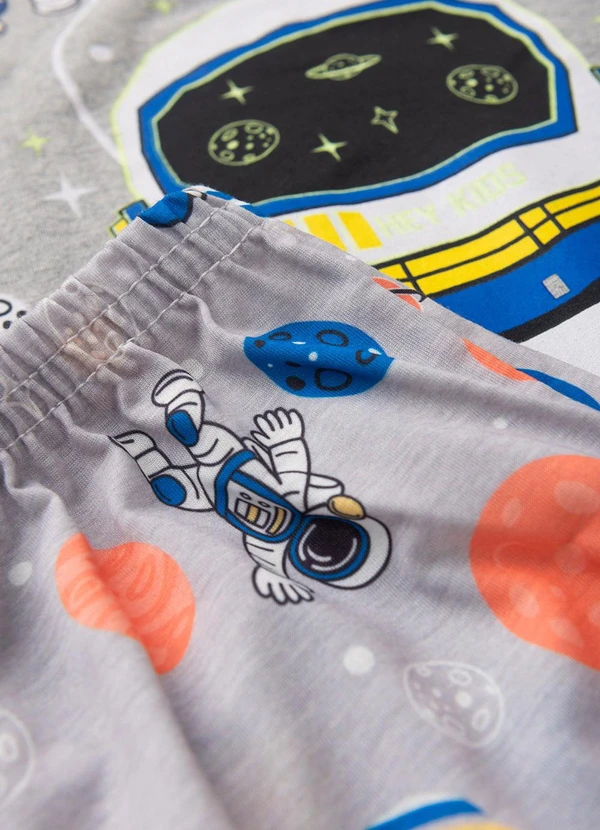 Atelie da Crianca - Pijama Infantil Masculino Astronauta Cinza 3