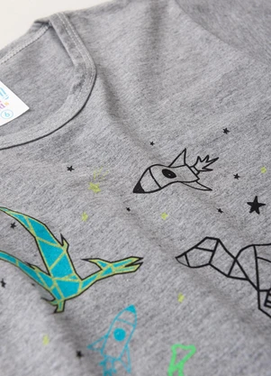 Atelie da Crianca - Pijama Infantil Masculino Dinossauros Cinza - ATELIE DA CRIANCA
