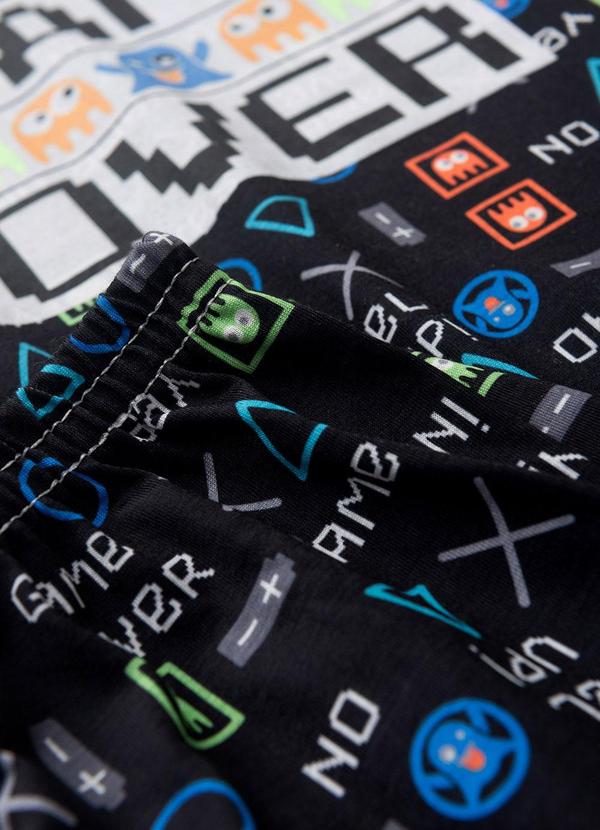 Atelie da Crianca - Pijama Infantil Masculino Game Over Preto 3