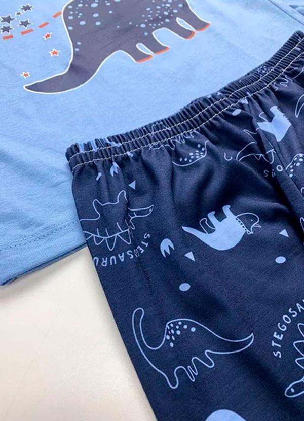 Atelie da Crianca - Pijama Infantil Masculino Inverno Dino Azul 3
