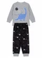 Atelie da Crianca - Pijama Infantil Masculino Inverno Dino Preto - variação: Cinza